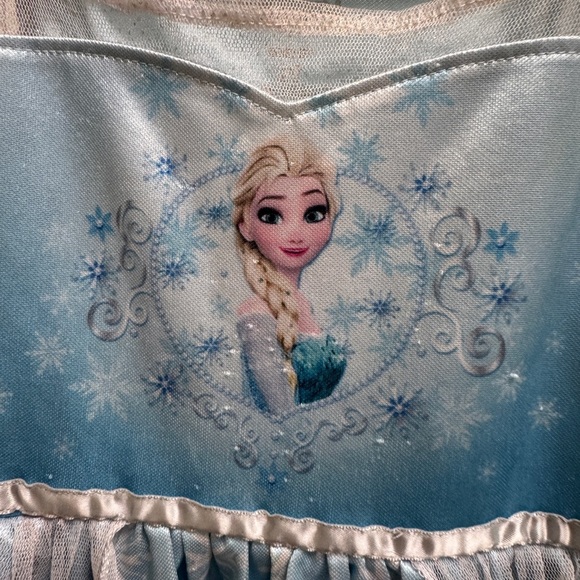 Disney 3T Girls Frozen Elsa Ice Queen Costume Dress Pajama Dress - Picture 3 of 11